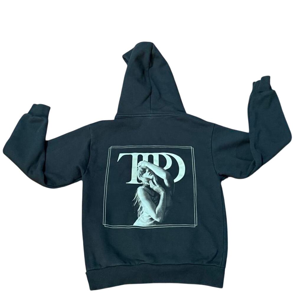 The Tortured Poets Department Taylor Swift Merch Black Cotton Hoodie